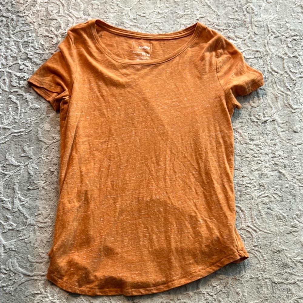 Orange Fitted Short Sleeve T-Shirt